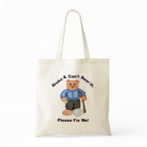 Broke & Can't Bear it Canvas Bags