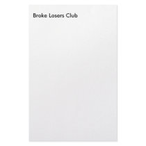 Broke Losers Club Stationary Stationery