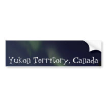 Broken Aurora; Yukon Territory Souvenir Bumper Stickers