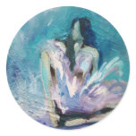 Broken Butterfly Round Stickers