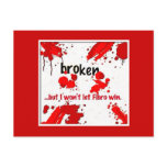 Broken, Fibromyalgia postcard