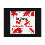 Broken, Fibromyalgia postcard