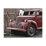 Broken Front Window Truck in Back Alley Postcard