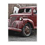 Broken Front Window Truck in Back Alley Post Card