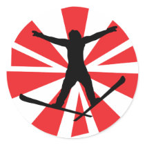 broken glas ski jump stickers