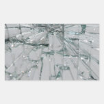 Broken Glass Background Rectangle Sticker