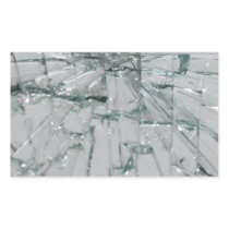 Broken Glass Background Rectangle Sticker