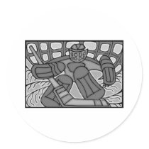 Broken Glass Hockey Goalie