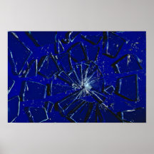Broken glass posters