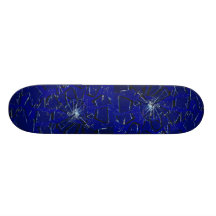Broken glass skateboard