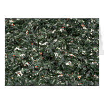 Broken green glass texture greeting card