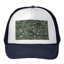 Broken green glass texture hats