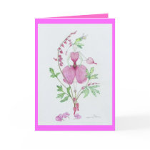 Broken heart (dicentra) card