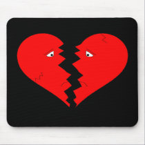 Broken Heart Face mousepads