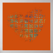 Broken Heart in red Plakatdrucke