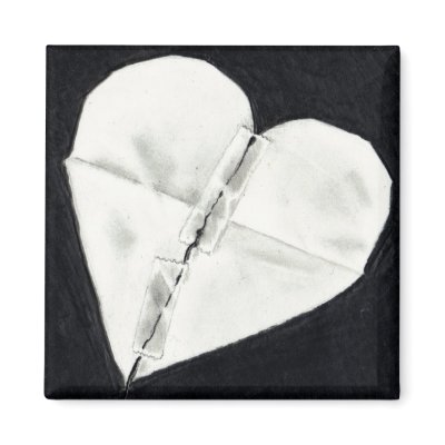 BROKEN HEART MENDED: PENCIL REALISM FRIDGE MAGNET by joyart