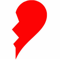 Broken heart right piece (find the other half) acrylic cut outs