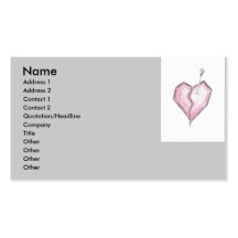 Broken Heart Skull Business cards