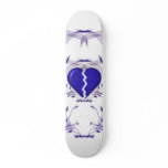 Broken Heart / Tribal Artwork (blue) Skateboard