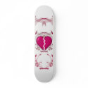 Broken Heart & Tribal Artwork: Pink: Skateboard