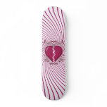 Broken Heart & Tribal Artwork: Pink: Skateboard