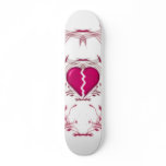Broken Heart / Tribal Artwork (pink) Skateboard