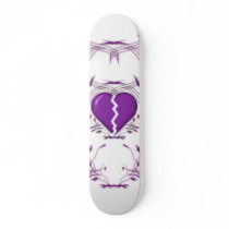Broken Heart / Tribal Artwork (purple) Skateboard