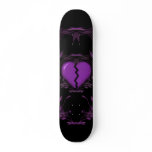 Broken Heart & Tribal Artwork: Purple: Skateboard