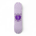 Broken Heart & Tribal Artwork: Purple: Skateboard