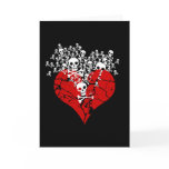 Broken Heart with Skulls Greeting Cards