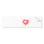 Broken Hearted Small - Emo Alternative Grunge Bumper Sticker