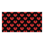 Broken hearts pattern photo greeting card