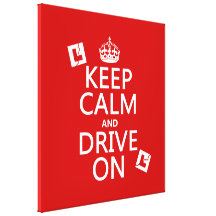 Broken L-Plates Keep Calm and Drive On Gallery Wrap Canvas