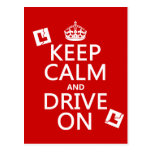 Broken L-Plates Keep Calm and Drive On Postcard
