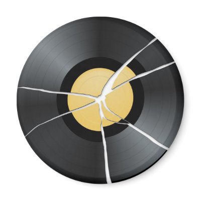 Broken Record Refrigerator Magnet by misterpunk