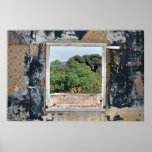 broken window frame poster