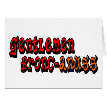 Bronc-anuss Broncos de messieurs Cartes De Vœux