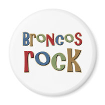 Broncos Rock Refrigerator Magnet