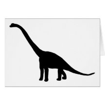 Brontosaure de dinosaure noir et blanc cartes