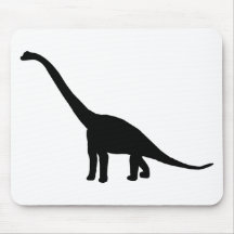 Brontosaure de dinosaure noir et blanc tapis de souris