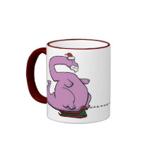 Brontosaurus Santa Mug
