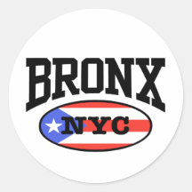 Bronx Puerto Rican Round Stickers