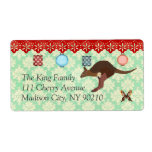 Bronze & Blush Wallaby Mint Julep Damask Label