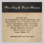 Bronze Buck Elegant Black & White Wedding Invitati invitations