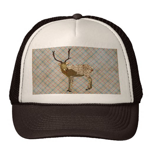 Bronze Buck Plaid Lid Trucker Hat