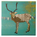 Bronze Buck Sunshine Teal  Tile