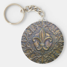 Bronze Fleur D' Lis Key Chains