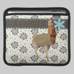 Bronze Llama Blue Vintage Floral iPad Sleeve ipad sleeves