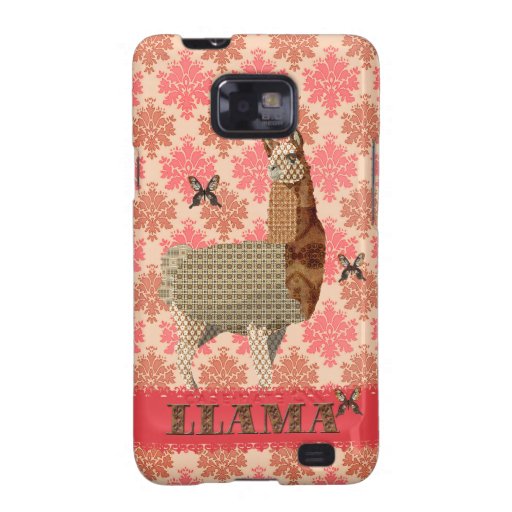 Bronze Llama Floral Damask Case Samsung Galaxy Covers