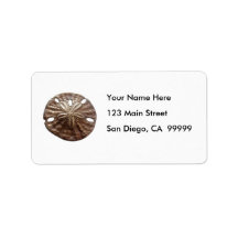 Bronze Sand Dollar Personalized Address Labels